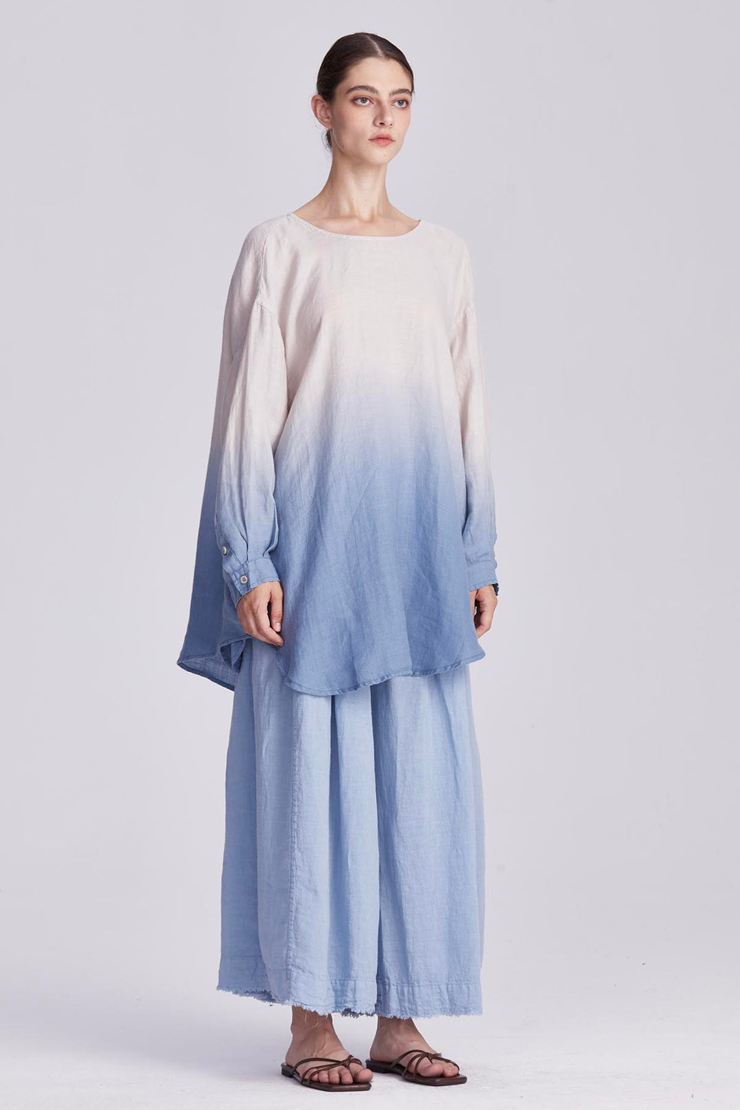 Sienna Hand-Dyed Gradient Linen Set