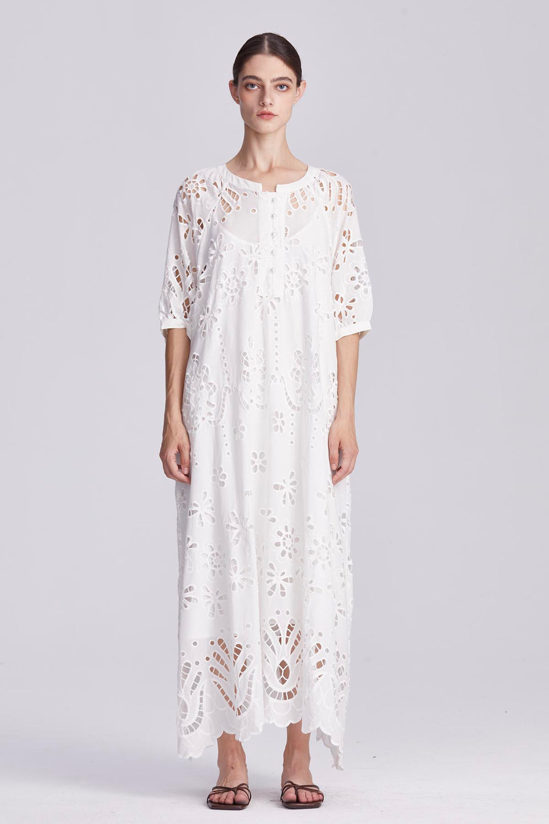 Celeste Hollow-Out Maxi Dress