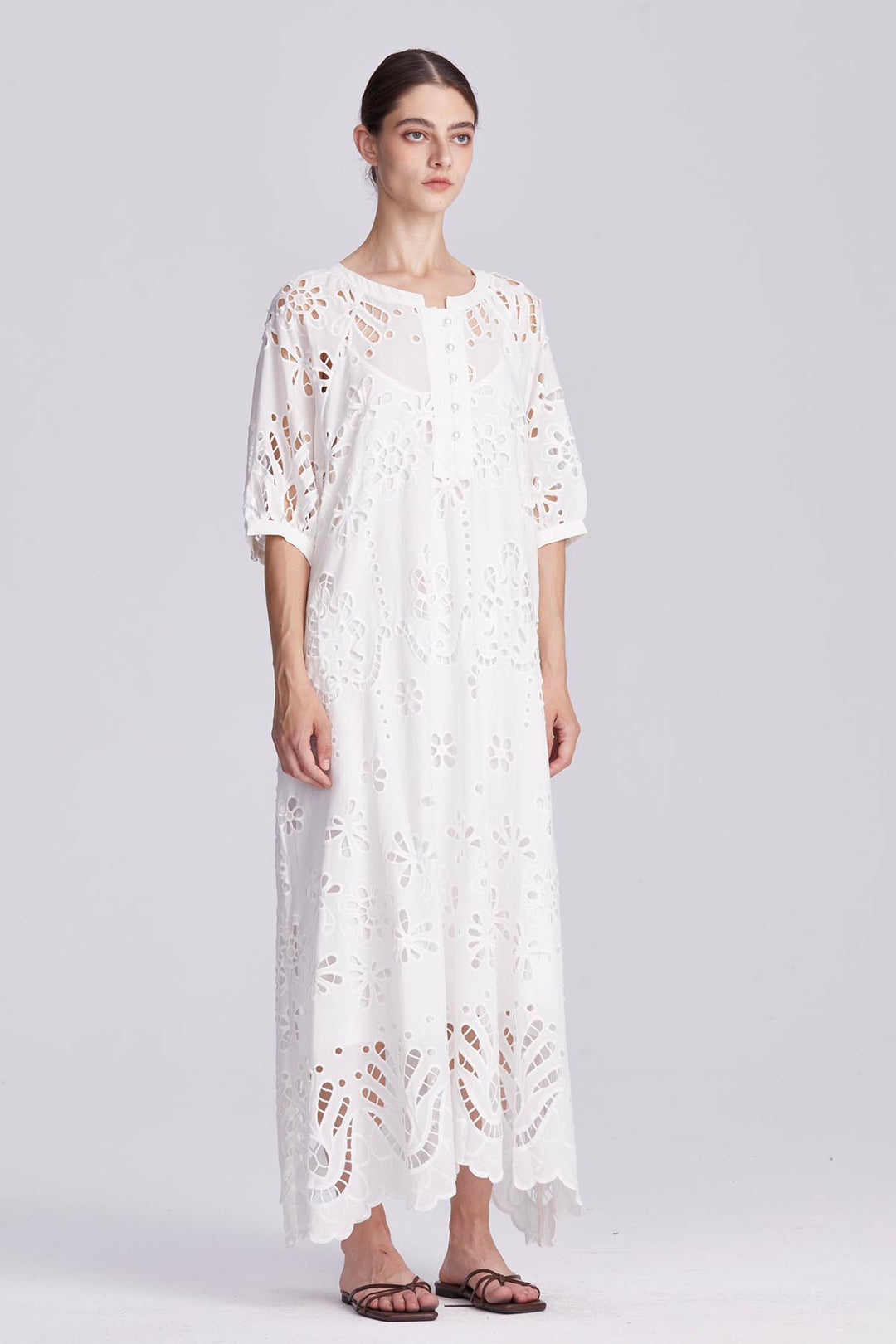 Celeste Hollow-Out Maxi Dress