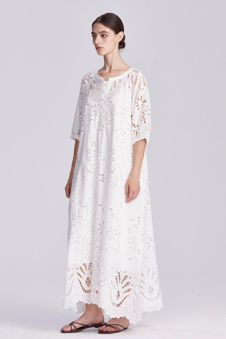 Celeste Hollow-Out Maxi Dress