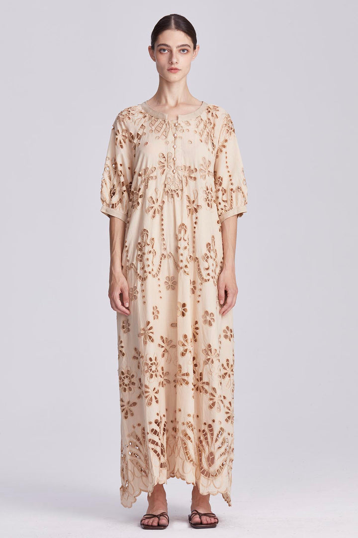 Celeste Hollow-Out Maxi Dress