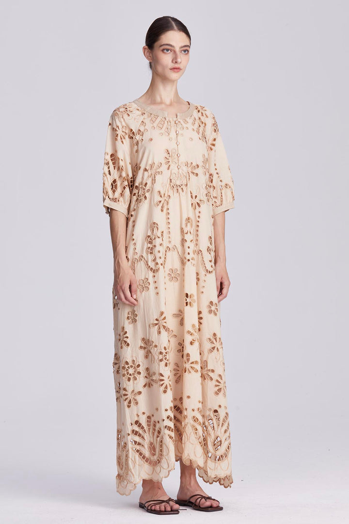 Celeste Hollow-Out Maxi Dress