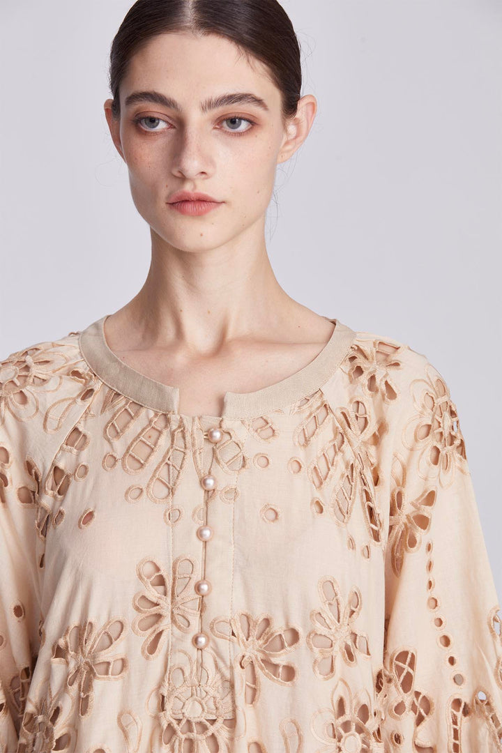 Celeste Hollow-Out Maxi Dress