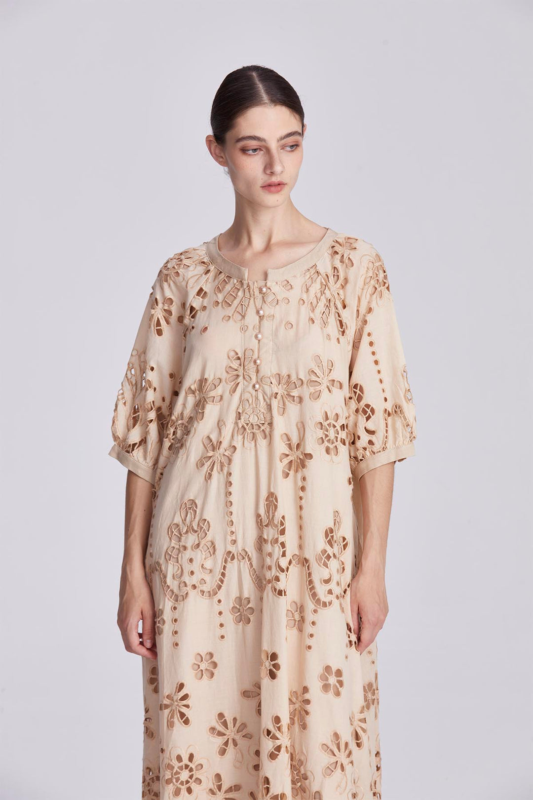 Celeste Hollow-Out Maxi Dress