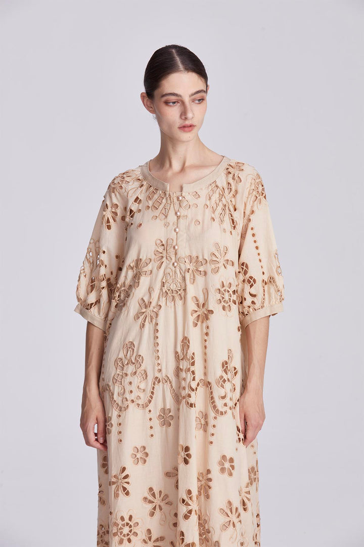 Celeste Hollow-Out Maxi Dress