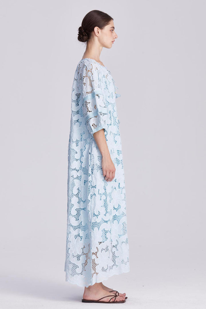 Ophelia Embroidery Lace Maxi Dress