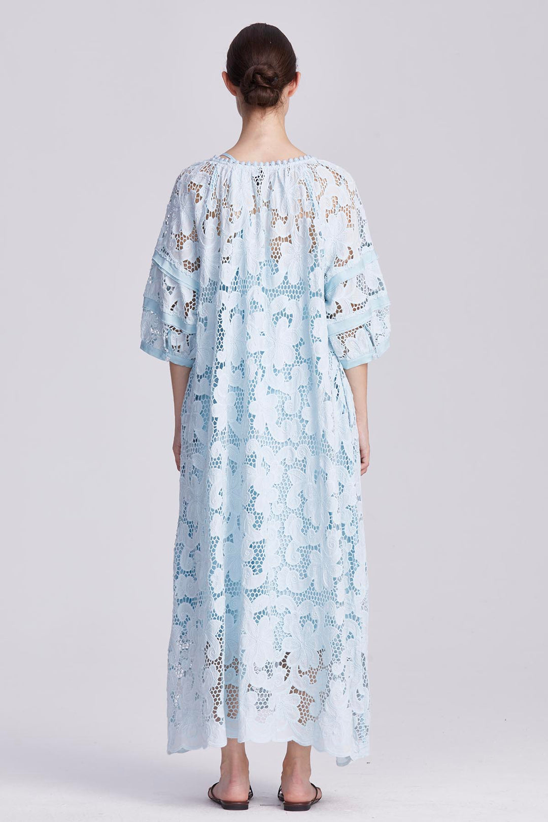Ophelia Embroidery Lace Maxi Dress