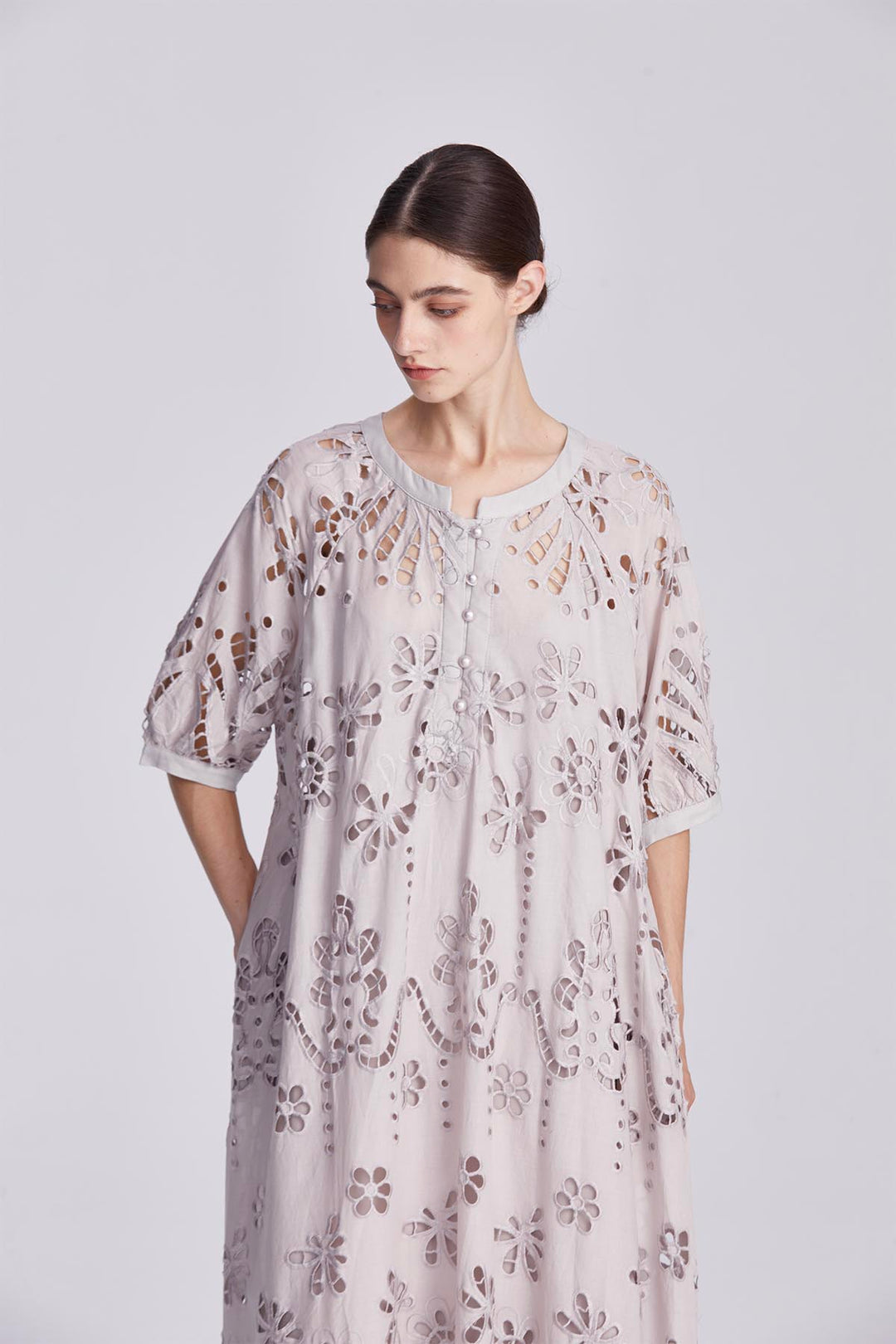 Celeste Hollow-Out Maxi Dress