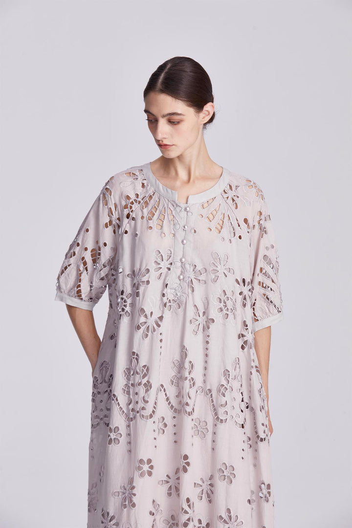 Celeste Hollow-Out Maxi Dress