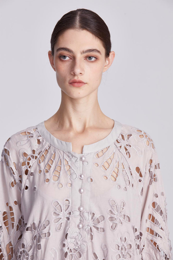 Celeste Hollow-Out Maxi Dress