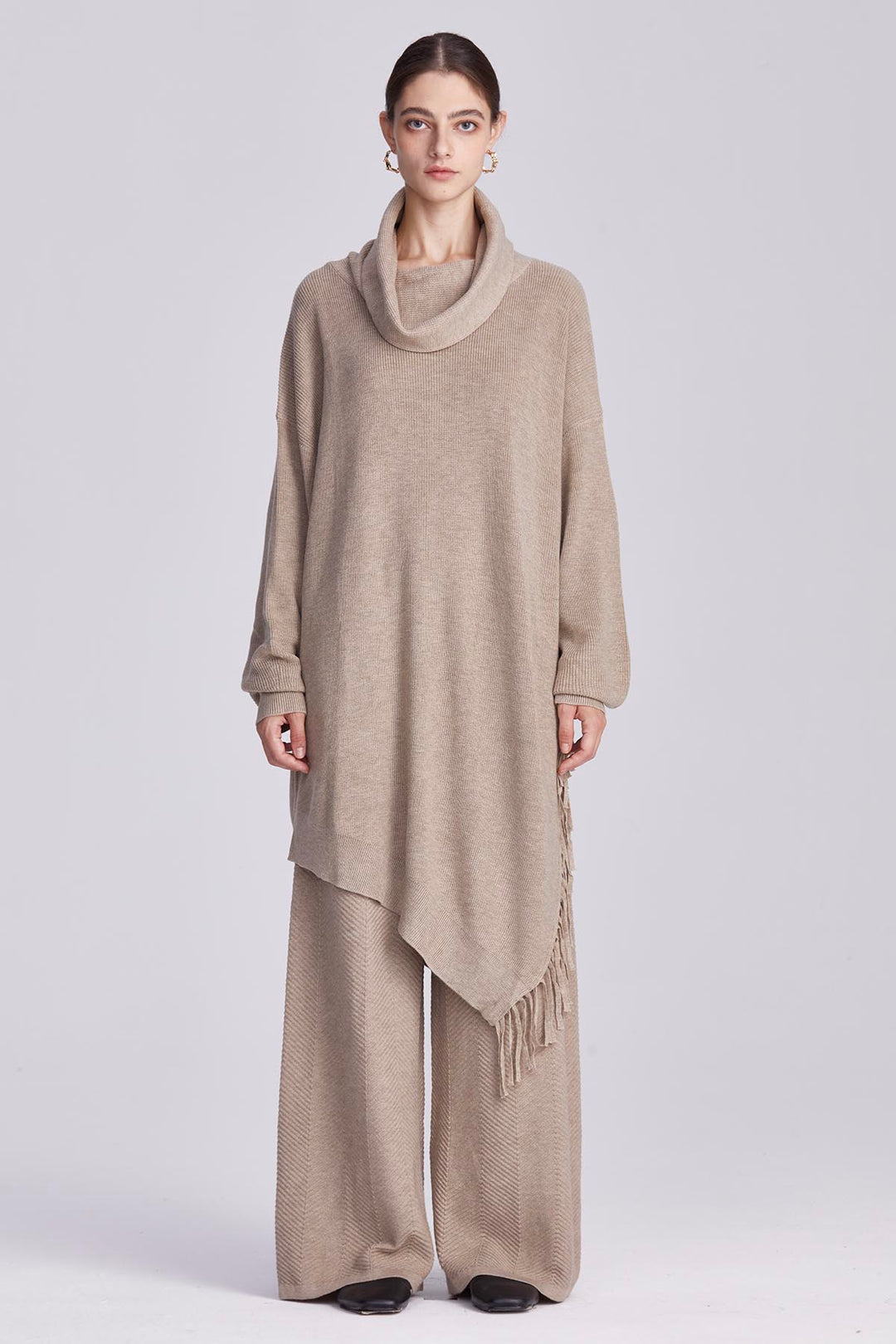 Colette Asymmetric Tassel Knit Set