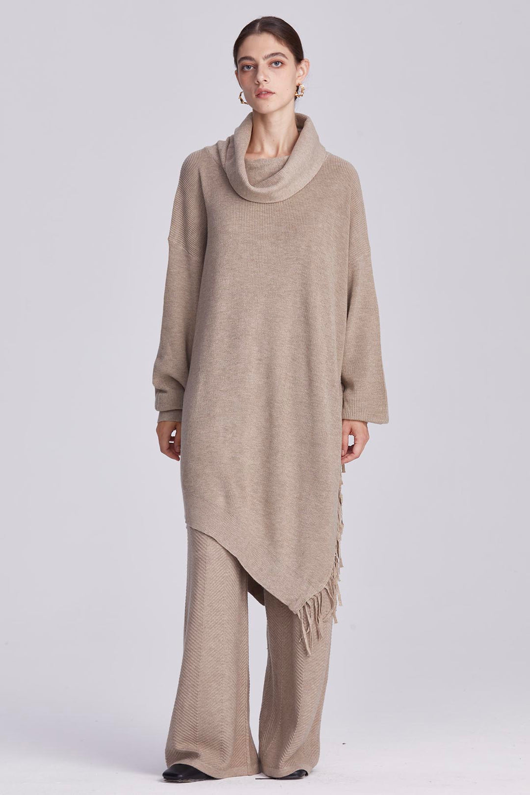 Colette Asymmetric Tassel Knit Set