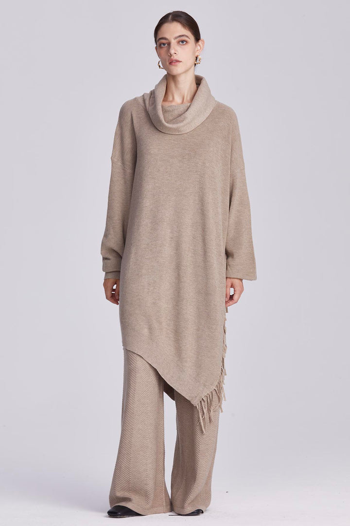 Colette Asymmetric Tassel Knit Set