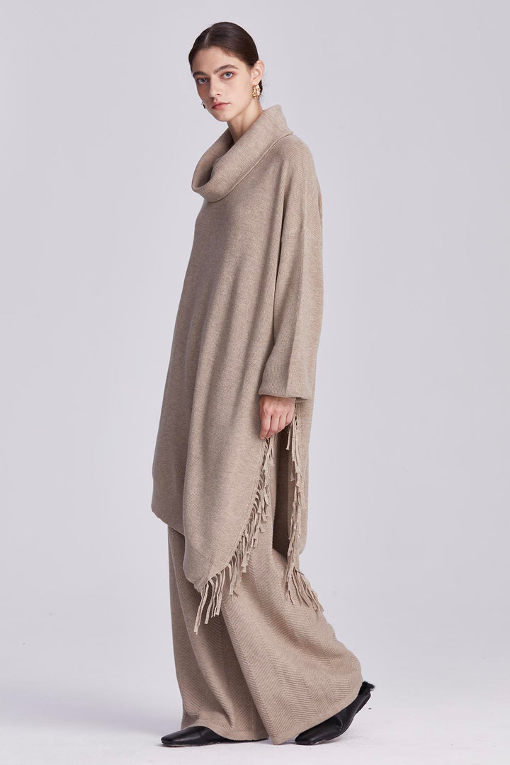 Colette Asymmetric Tassel Knit Set