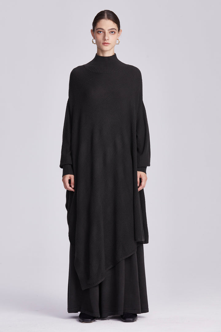 Elowen Asymmetrical Oversized Turtleneck Knit Set