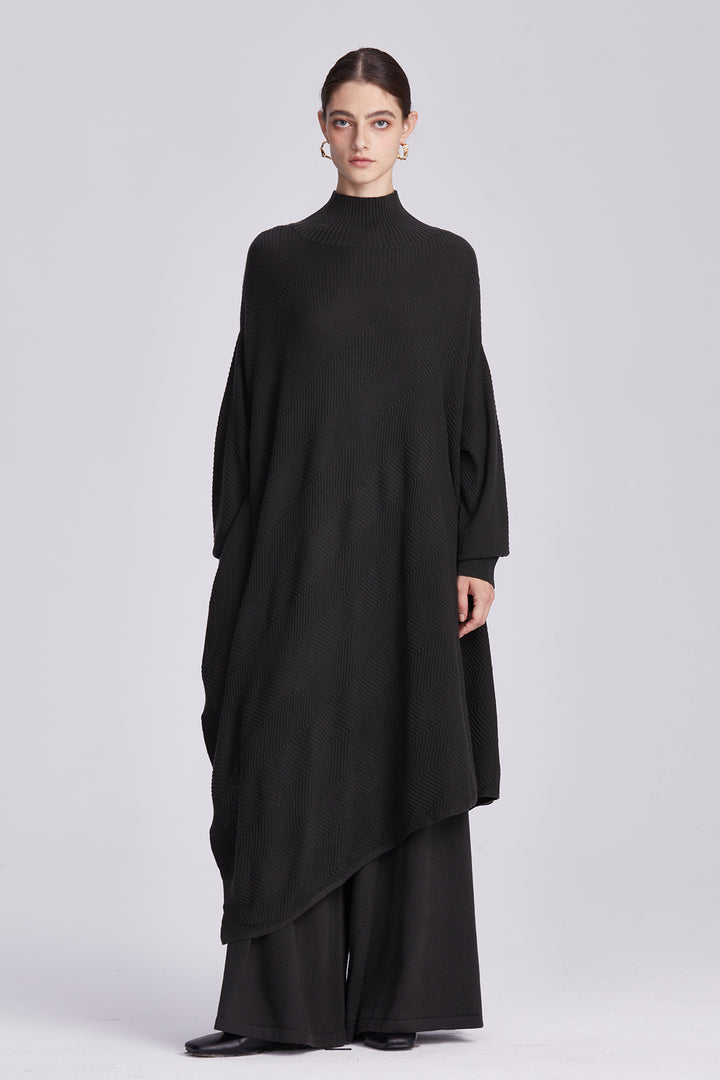 Elowen Asymmetrical Oversized Turtleneck Knit Set