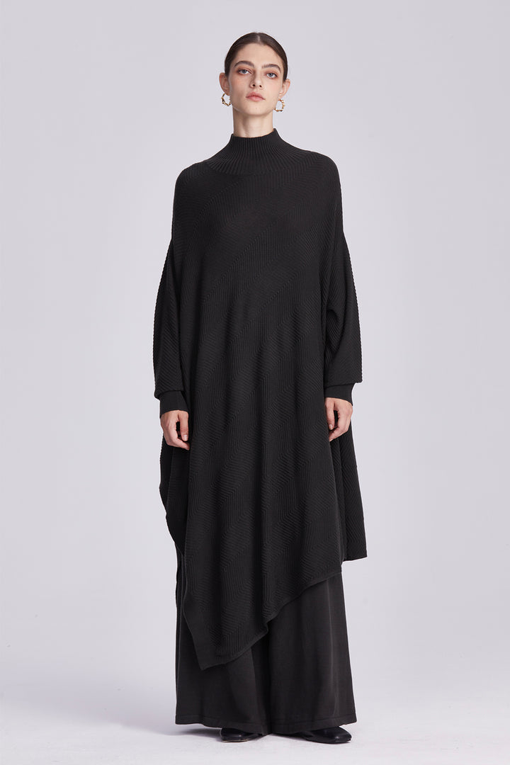 Elowen Asymmetrical Oversized Turtleneck Knit Set