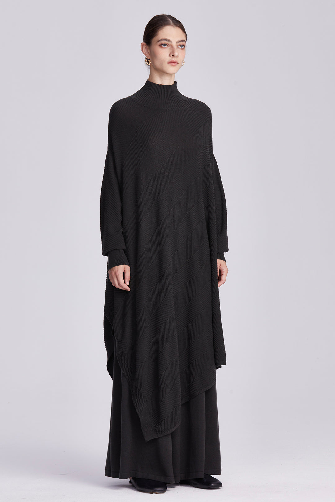 Elowen Asymmetrical Oversized Turtleneck Knit Set