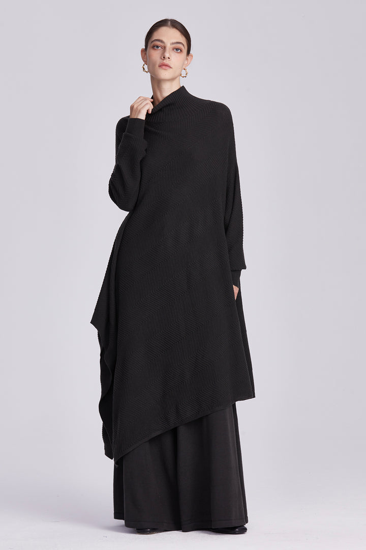 Elowen Asymmetrical Oversized Turtleneck Knit Set