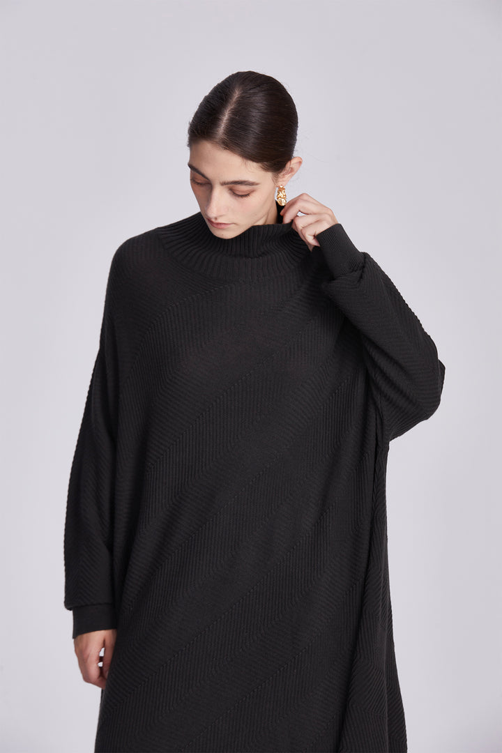 Elowen Asymmetrical Oversized Turtleneck Knit Set