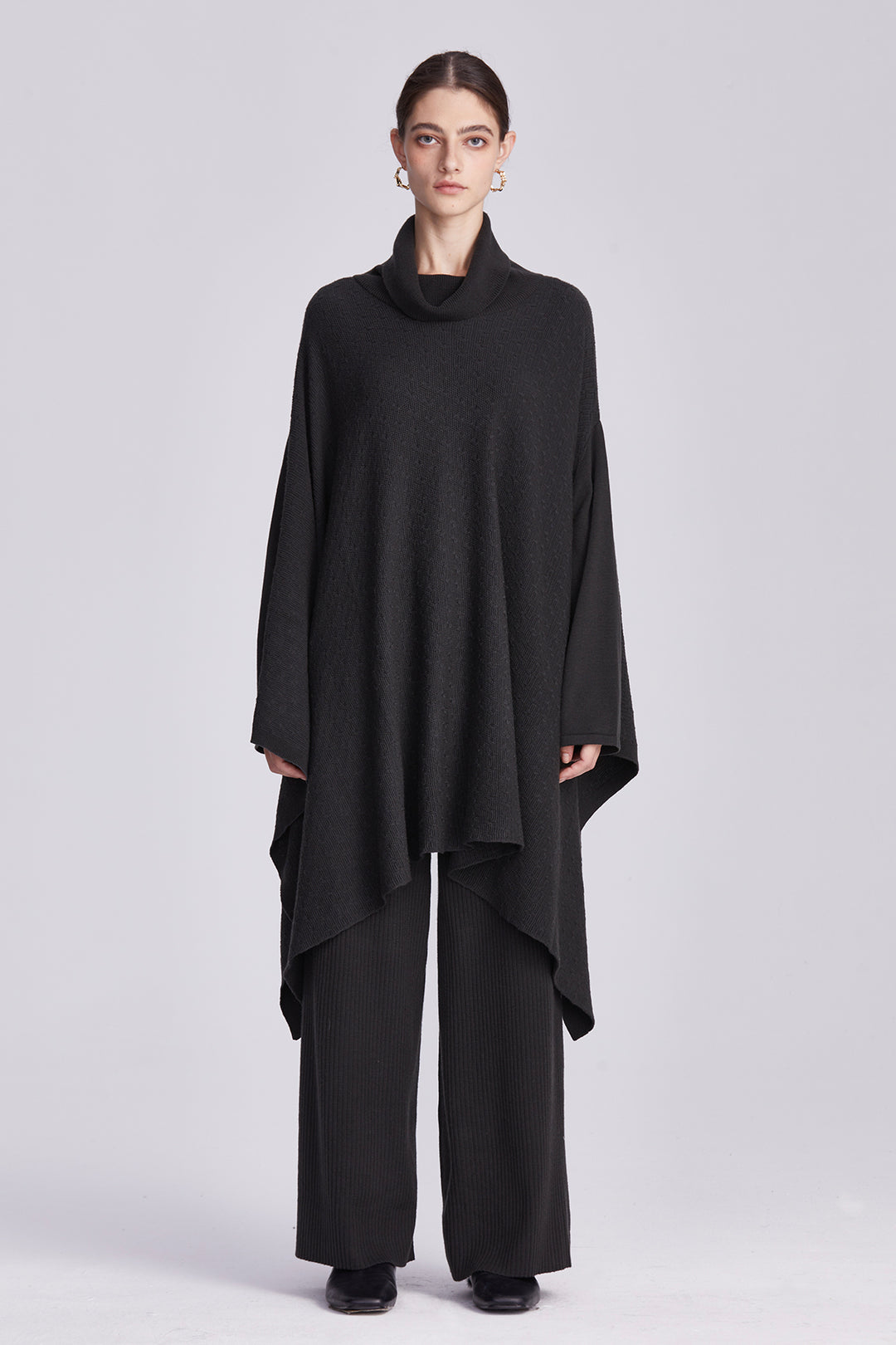 Seraphina Relaxed Fit Knit Cape and Trousers Set