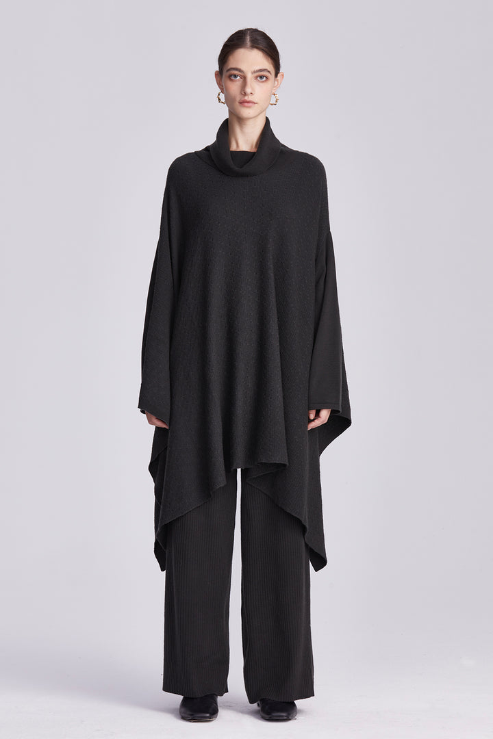 Seraphina Relaxed Fit Knit Cape and Trousers Set