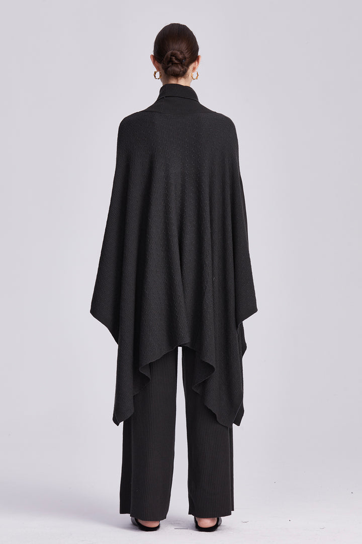 Seraphina Relaxed Fit Knit Cape and Trousers Set