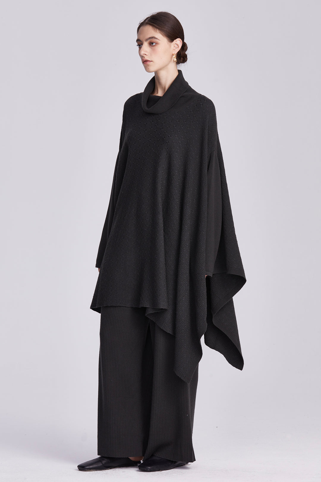 Seraphina Relaxed Fit Knit Cape and Trousers Set