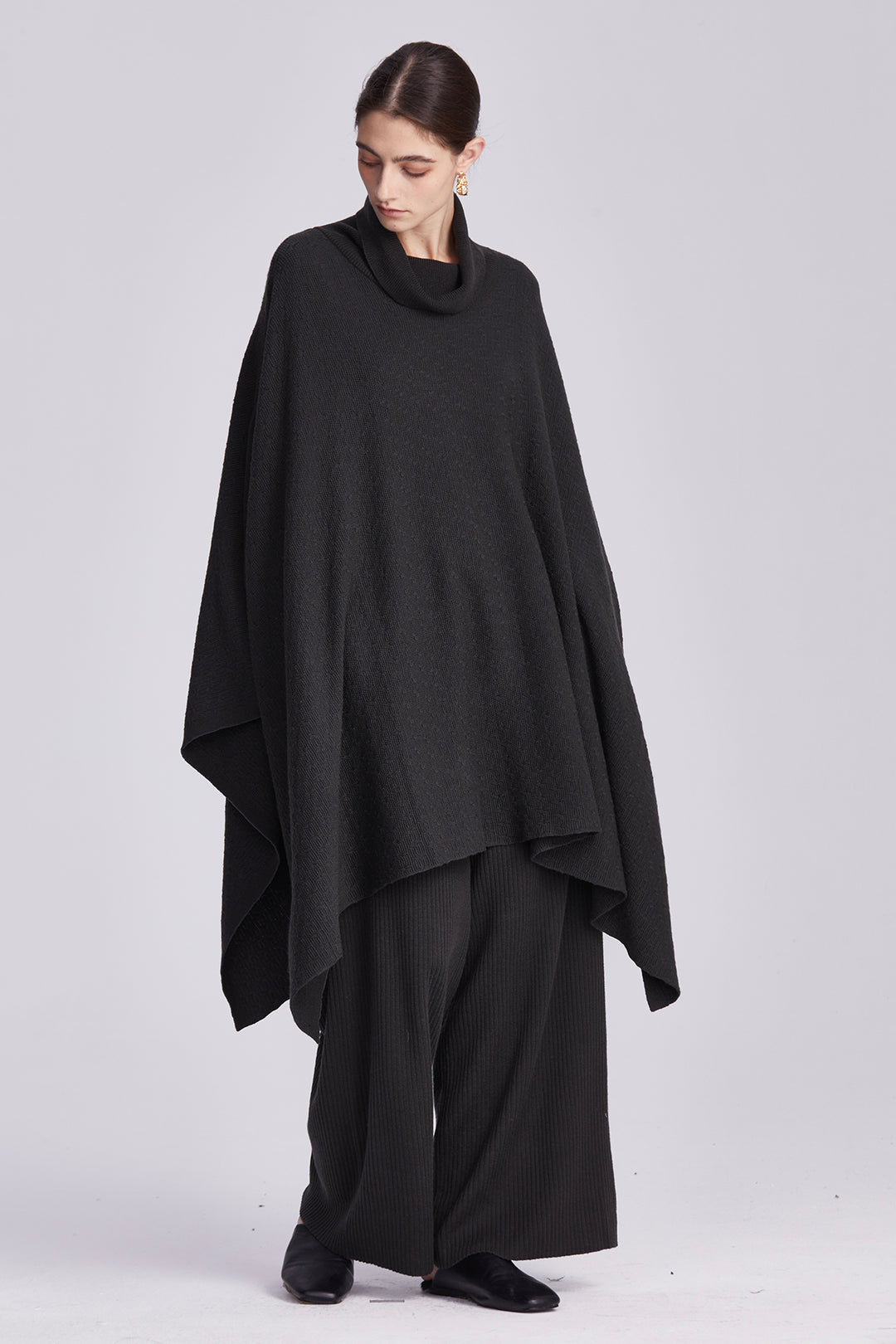 Seraphina Relaxed Fit Knit Cape and Trousers Set
