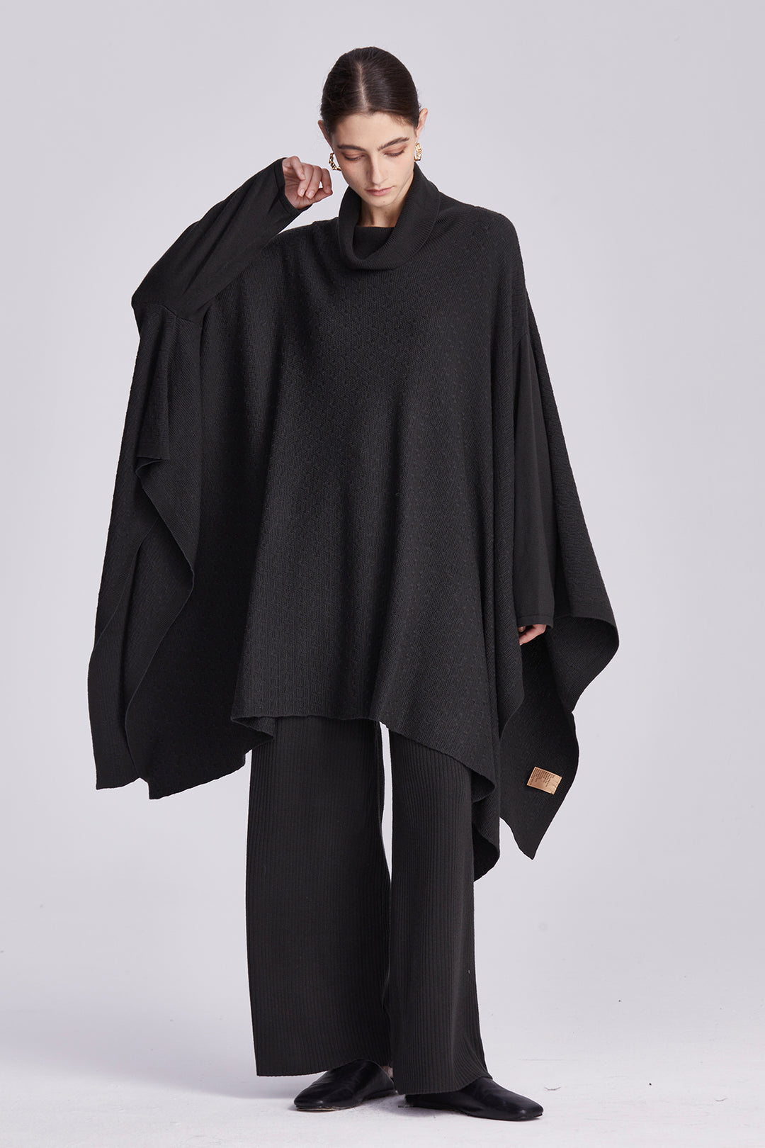 Seraphina Relaxed Fit Knit Cape and Trousers Set