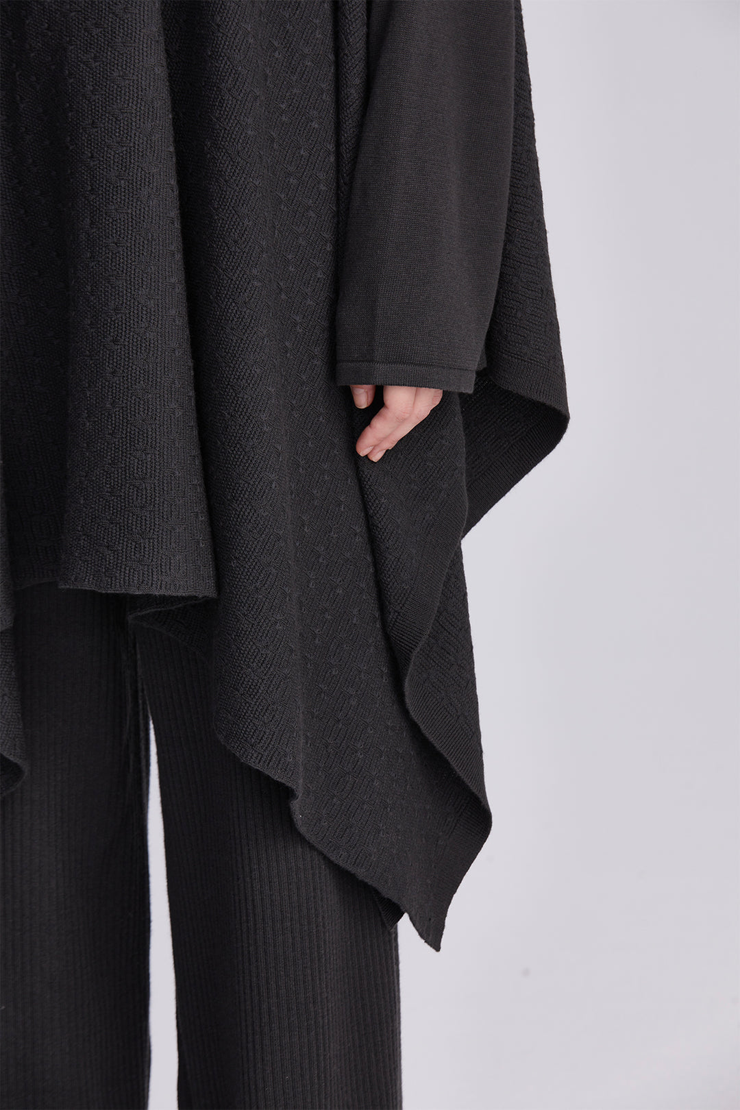 Seraphina Relaxed Fit Knit Cape and Trousers Set