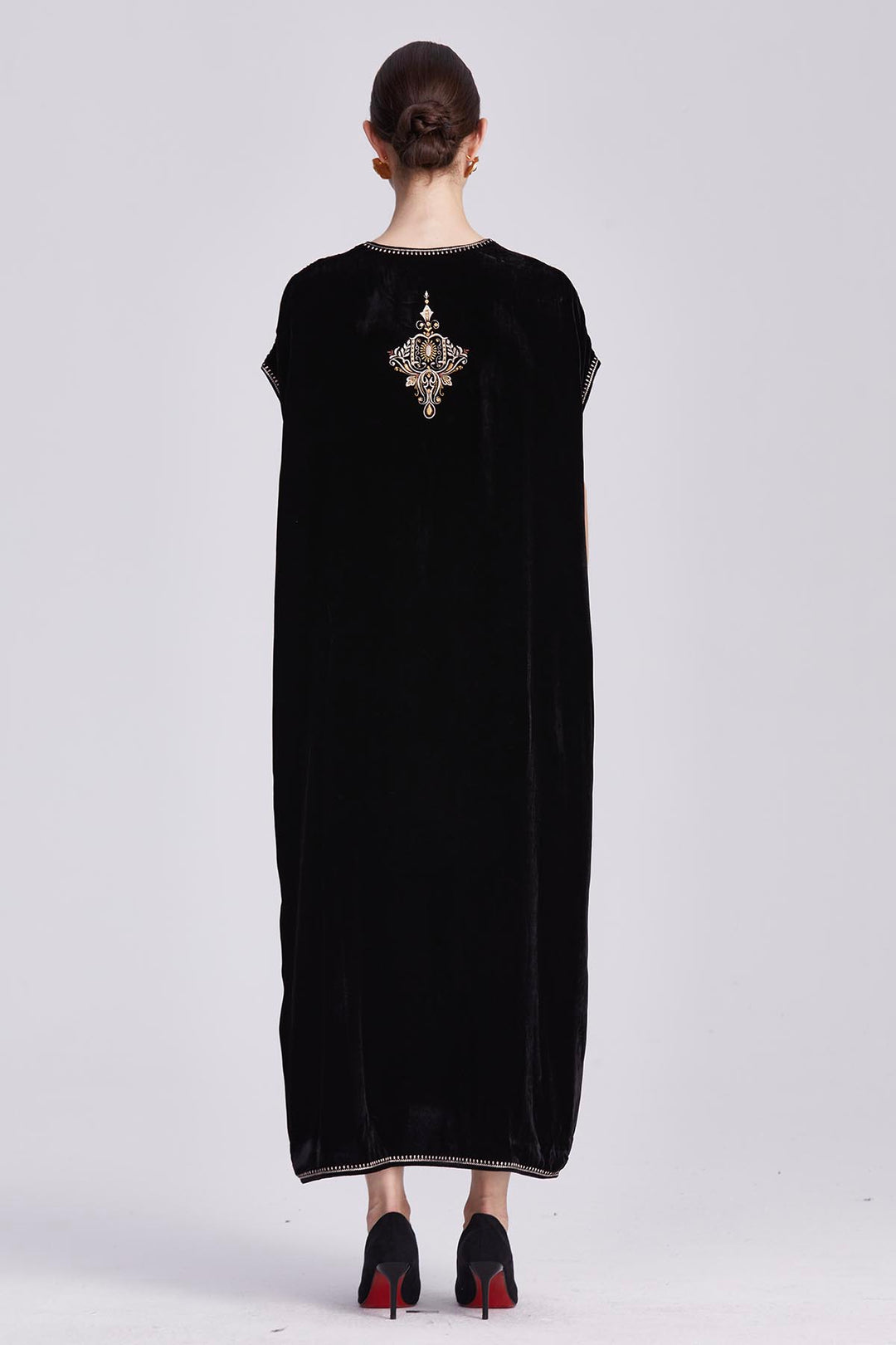 Elspeth Embroidered Velvet dress