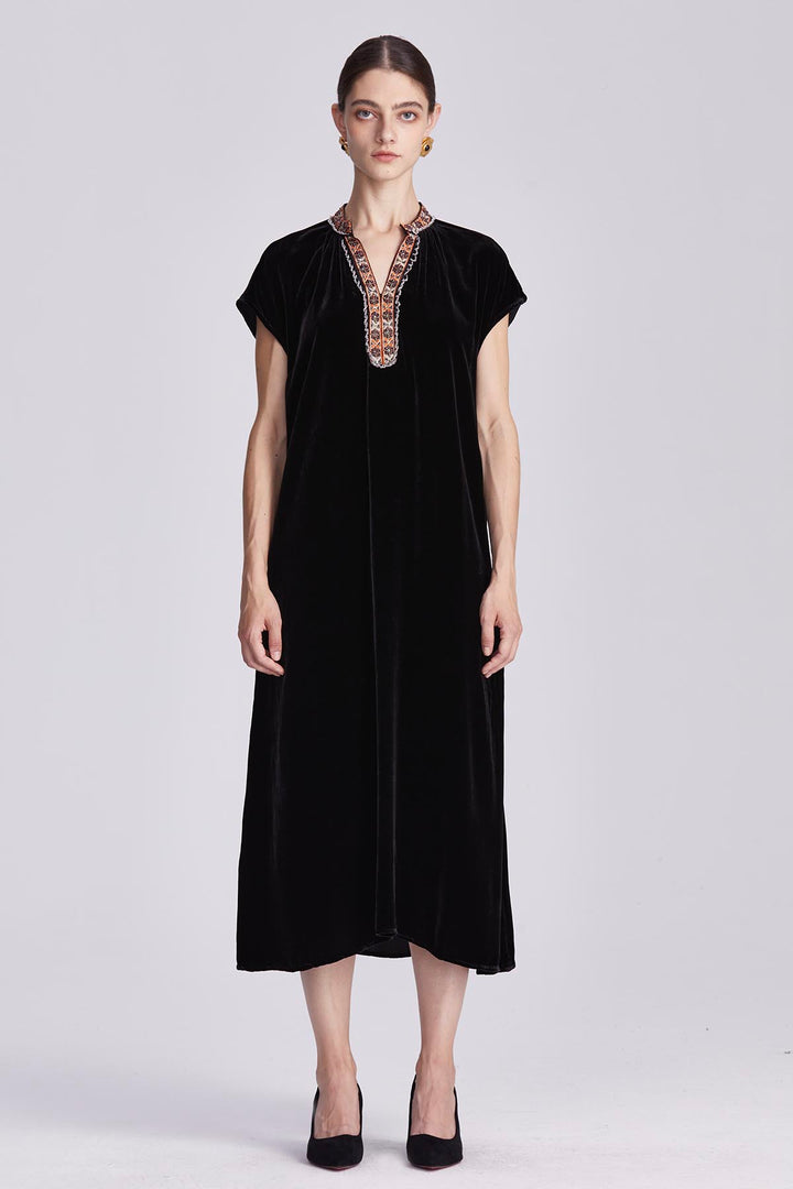 Isolde Ethnic Velvet Dress