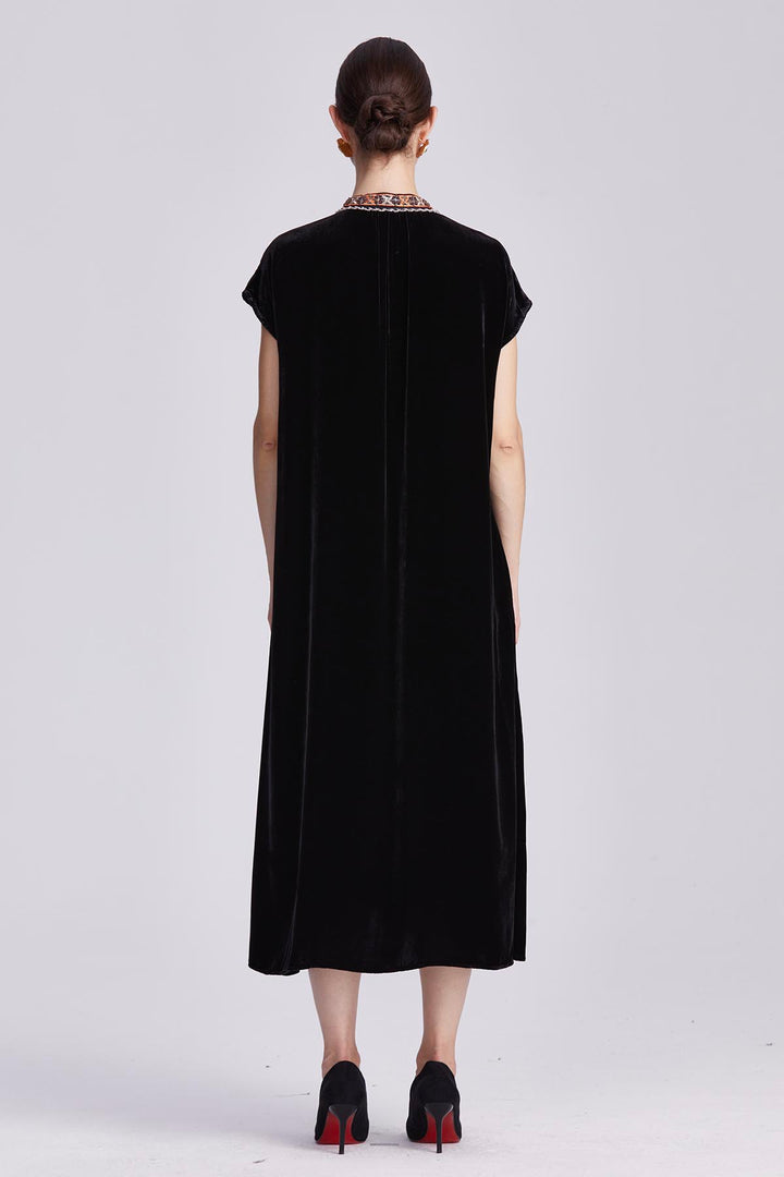 Isolde Ethnic Velvet Dress