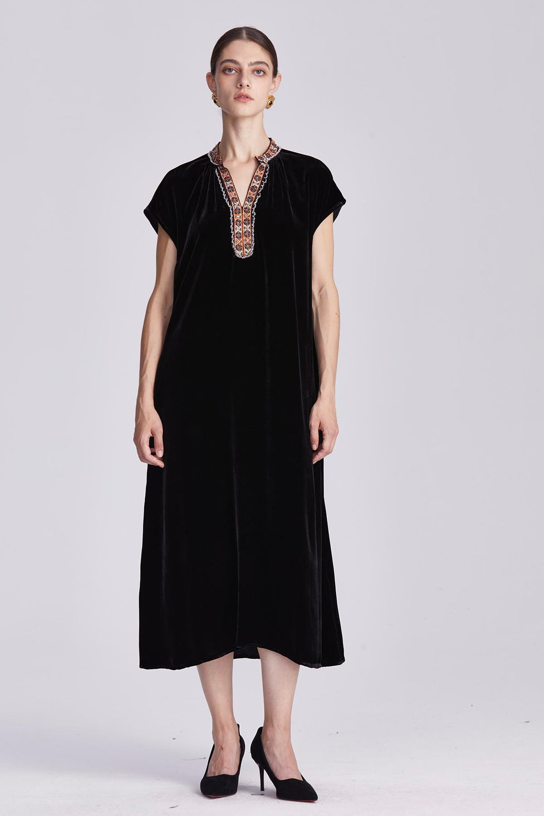 Isolde Ethnic Velvet Dress