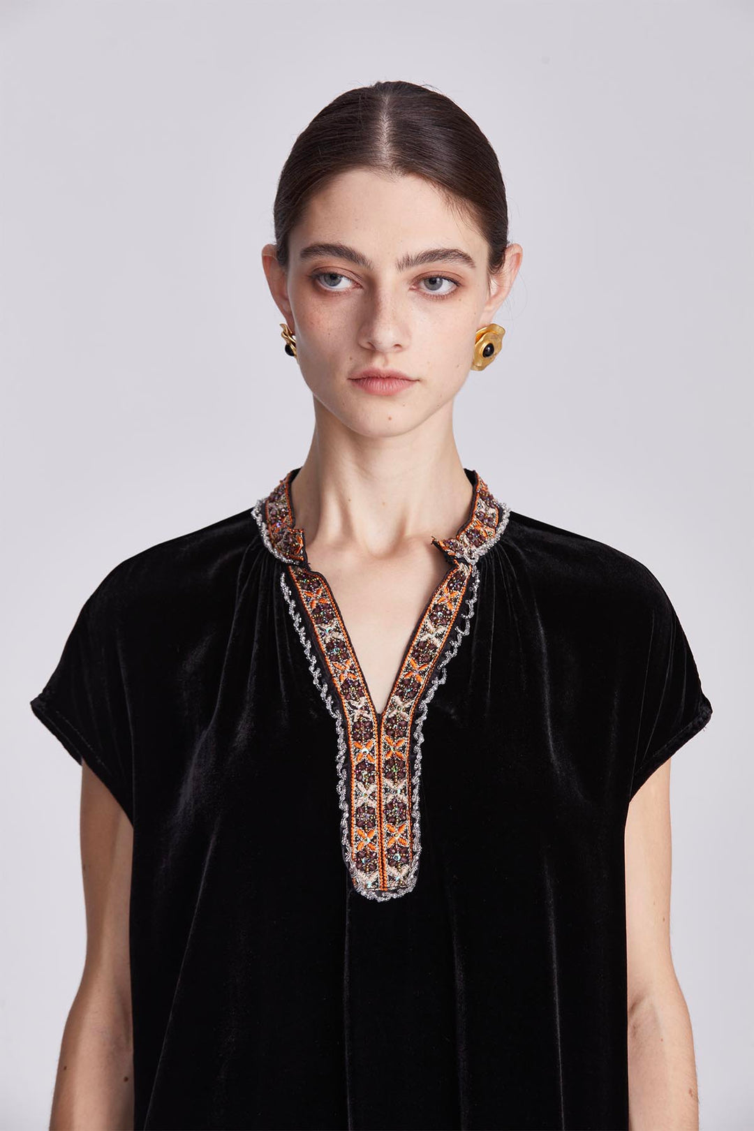 Isolde Ethnic Velvet Dress