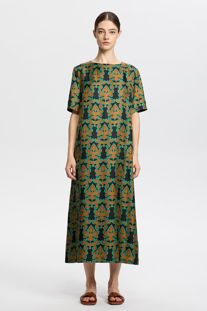 Celeste Geometric Print Dress