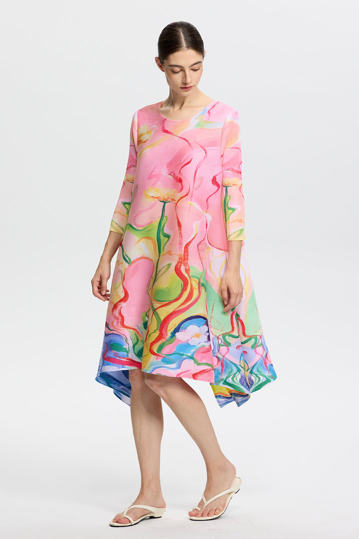 Aurelia Pleated Oversize Dress