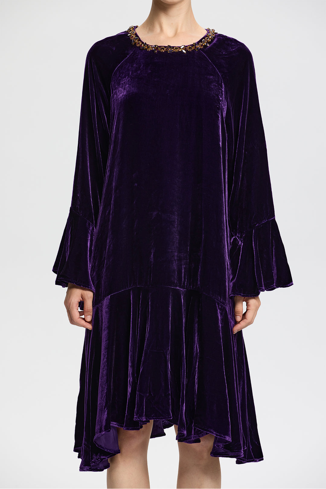 Viola Purple Velvet Dress