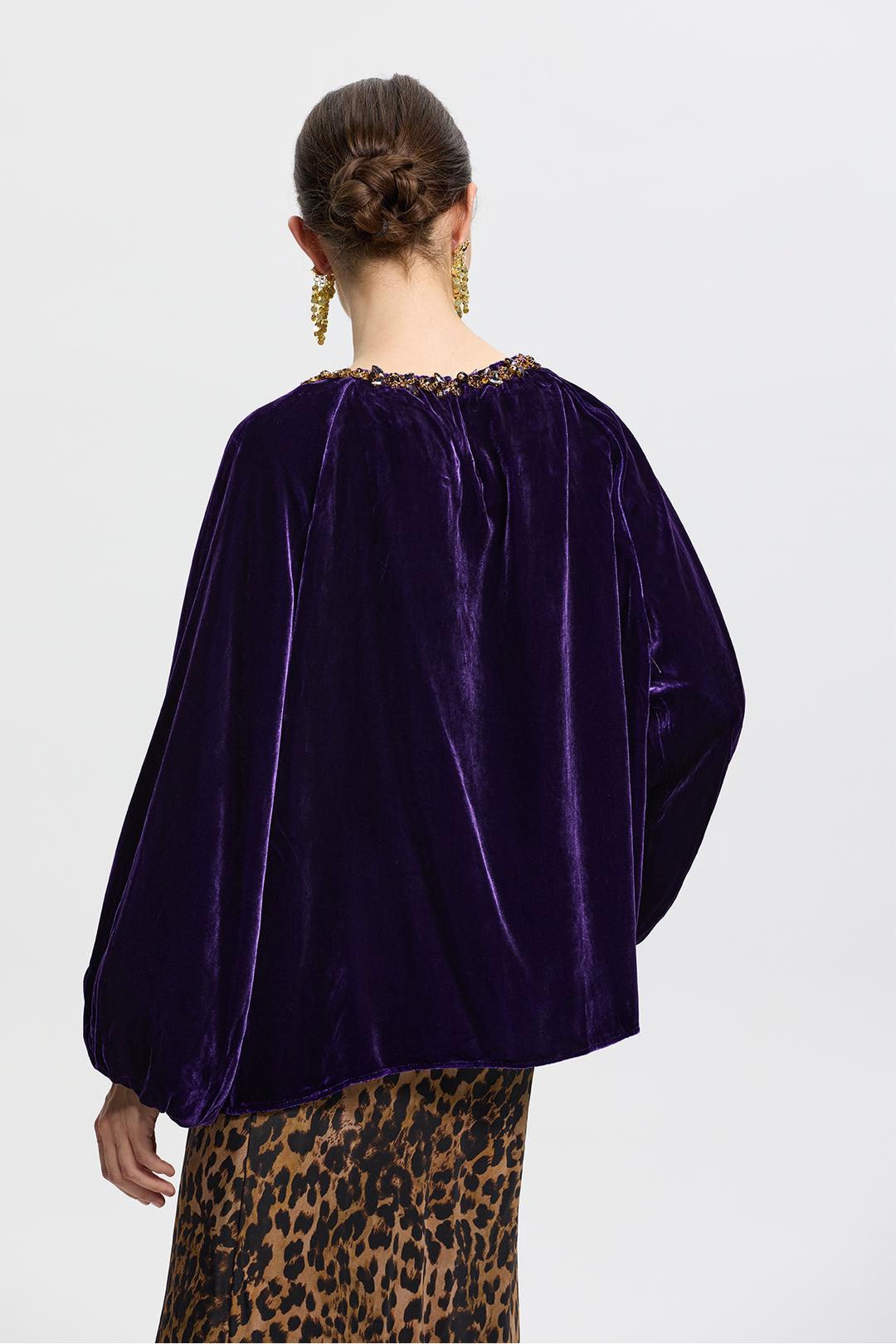 Viola Purple Velvet Top