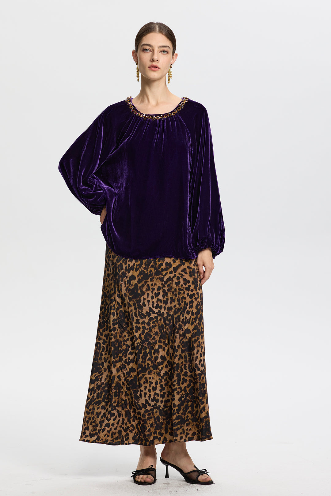 Viola Purple Velvet Top