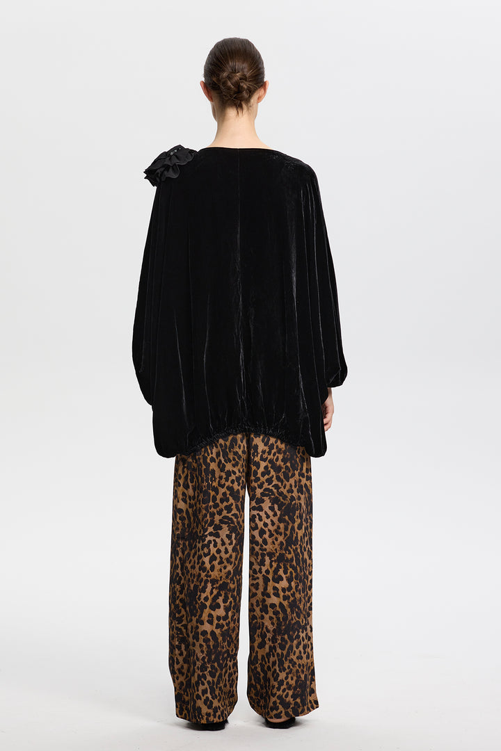 Lyra 3D Flower Velvet Top