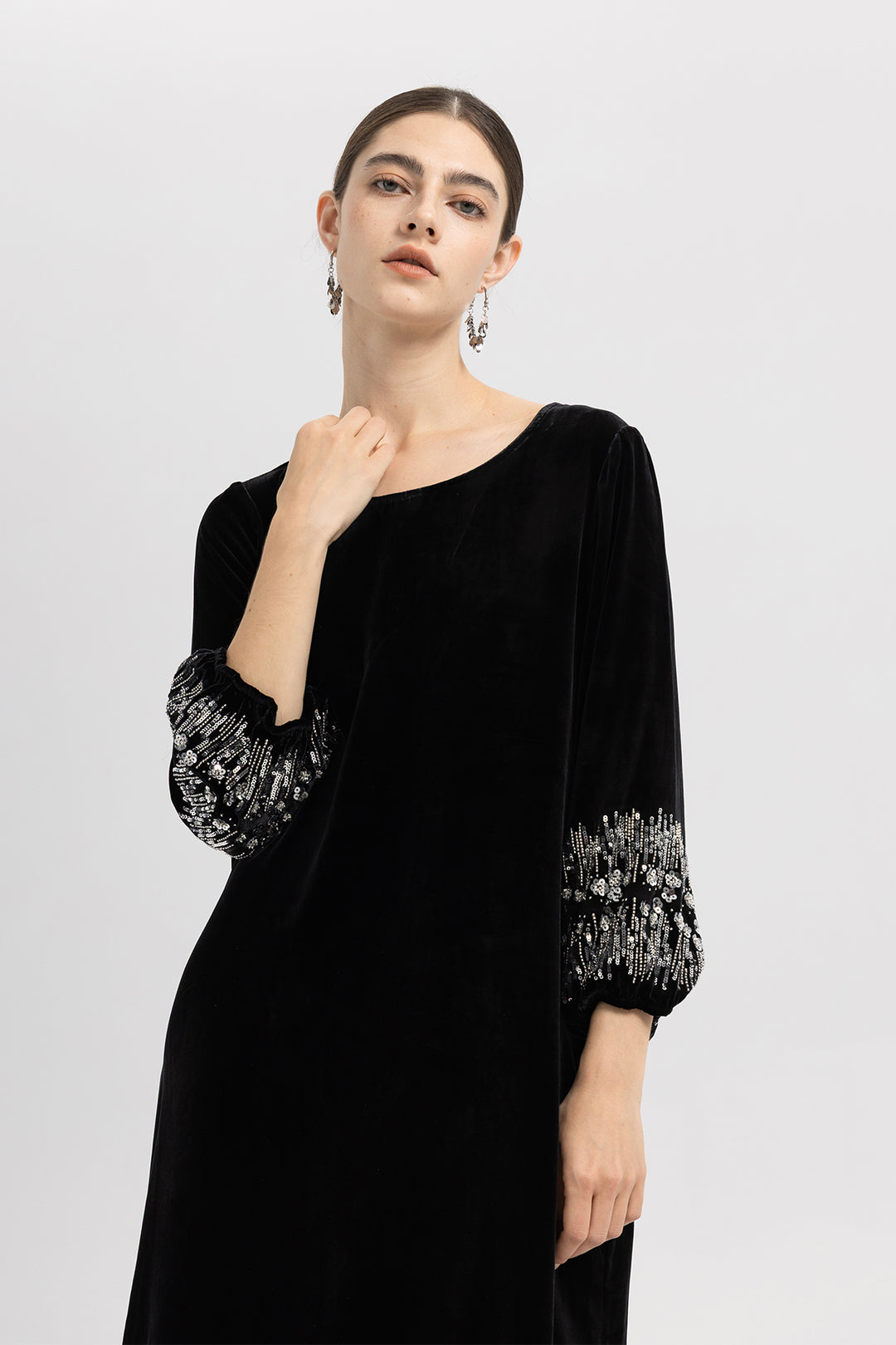 Renee Velvet Embellished Dress