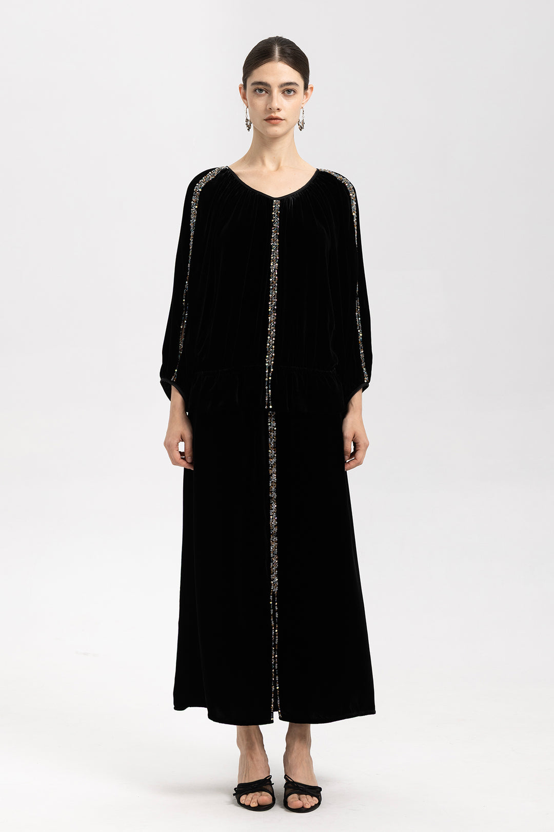 Emilia Velvet Beaded Two Piece Set