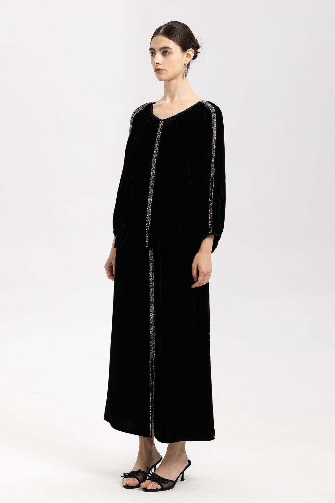 Emilia Velvet Beaded Two Piece Set