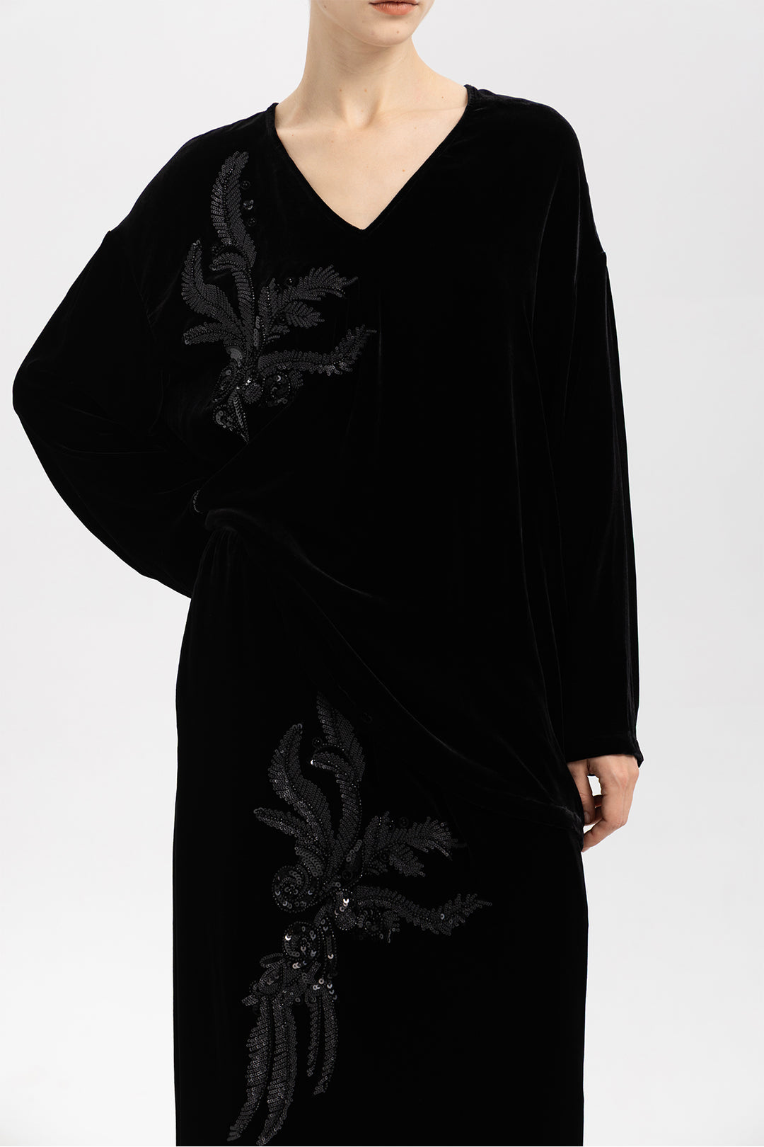 Farah Beaded Velvet Two Piece Set