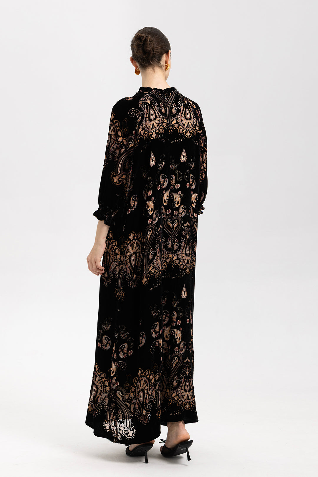 Leila Velvet Paisley Maxi Dress