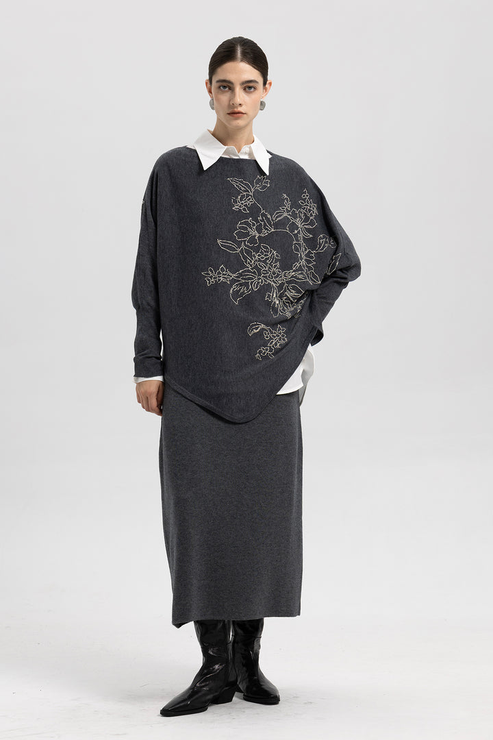 Mara Beaded Two Piece Wool Set