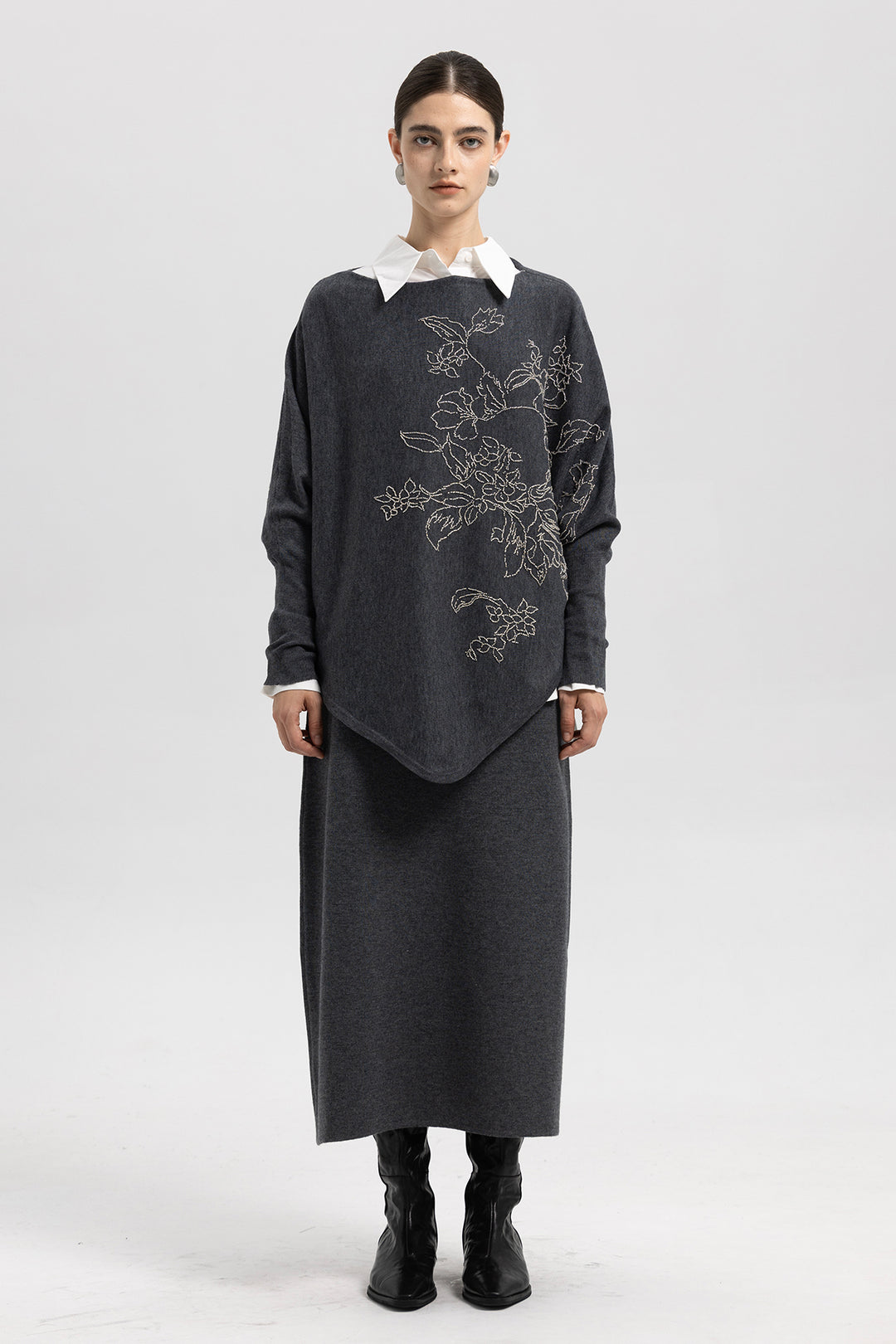 Mara Beaded Two Piece Wool Set