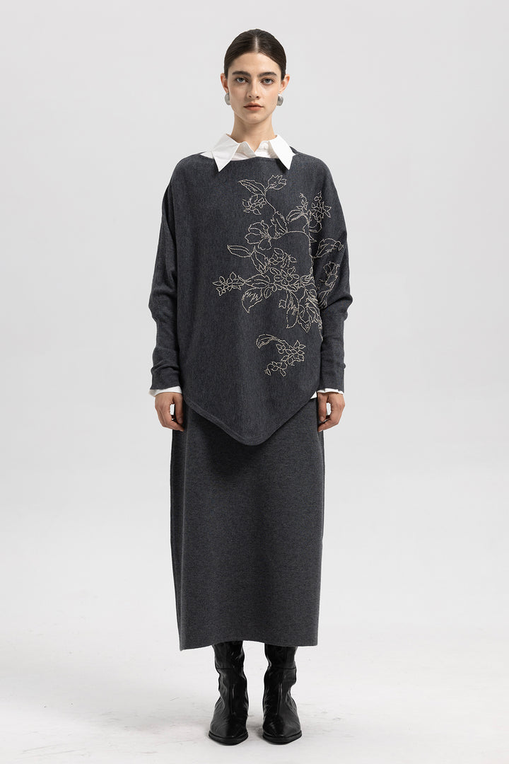 Mara Beaded Two Piece Wool Set